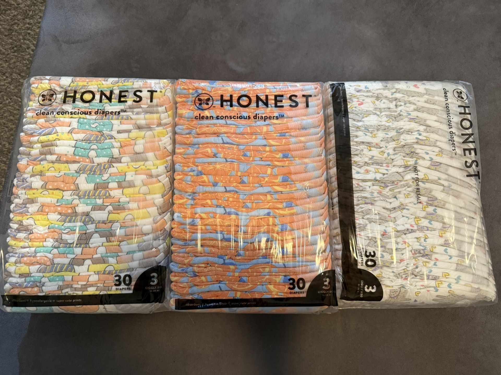 Honest Size 3 Diapers (90)