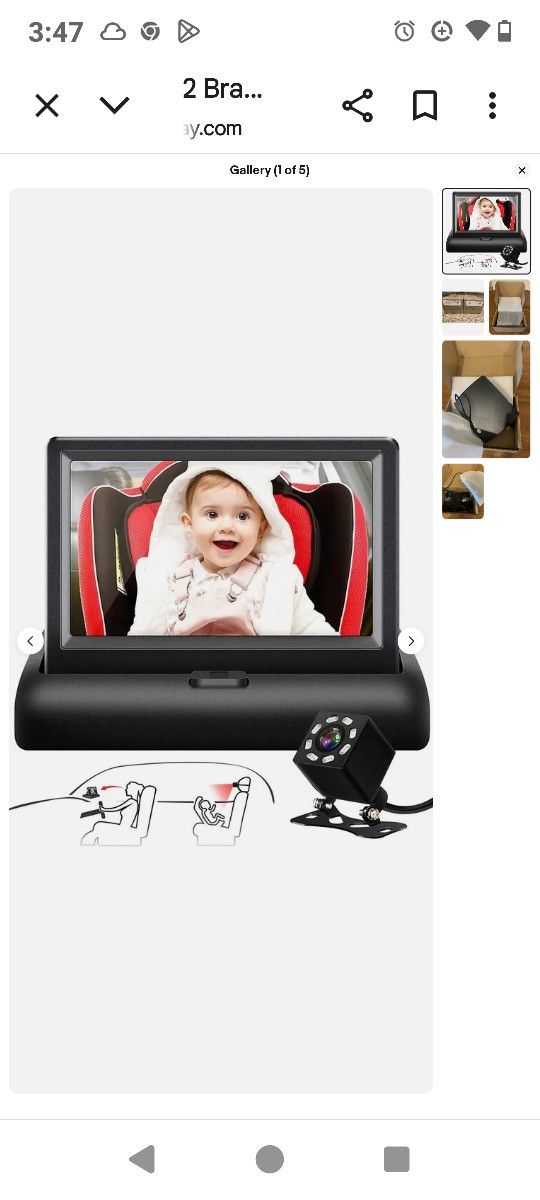 New Smart Tiny Traveler Baby Car Monitor $25