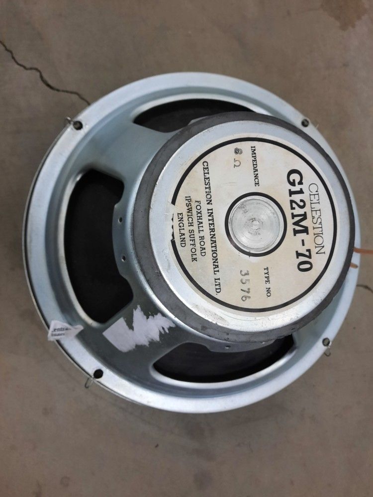 Pair of celestian 70 W speakers made in England.