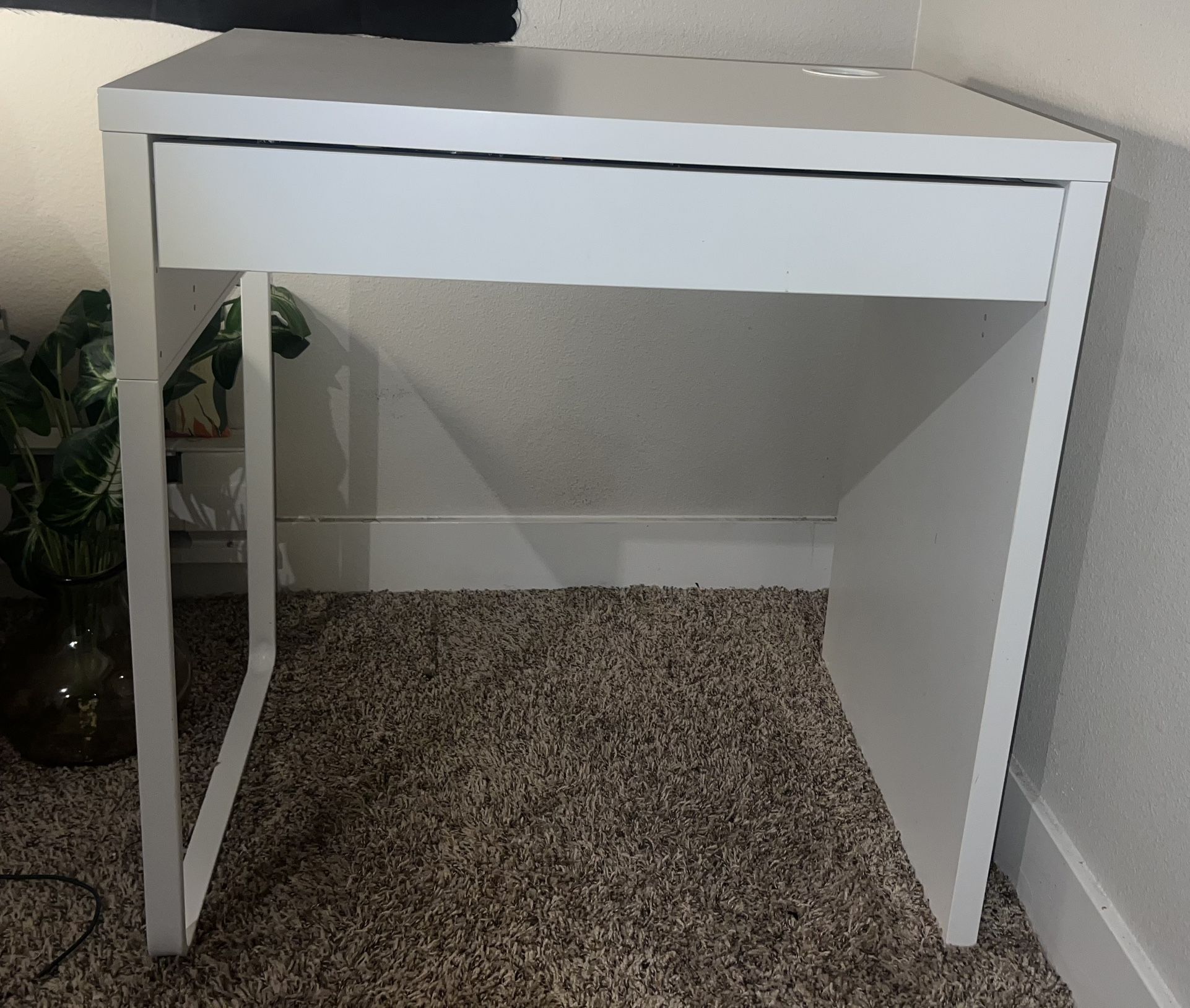 IKEA White Desk with Drawer – $50 (Open To Best Offers)
