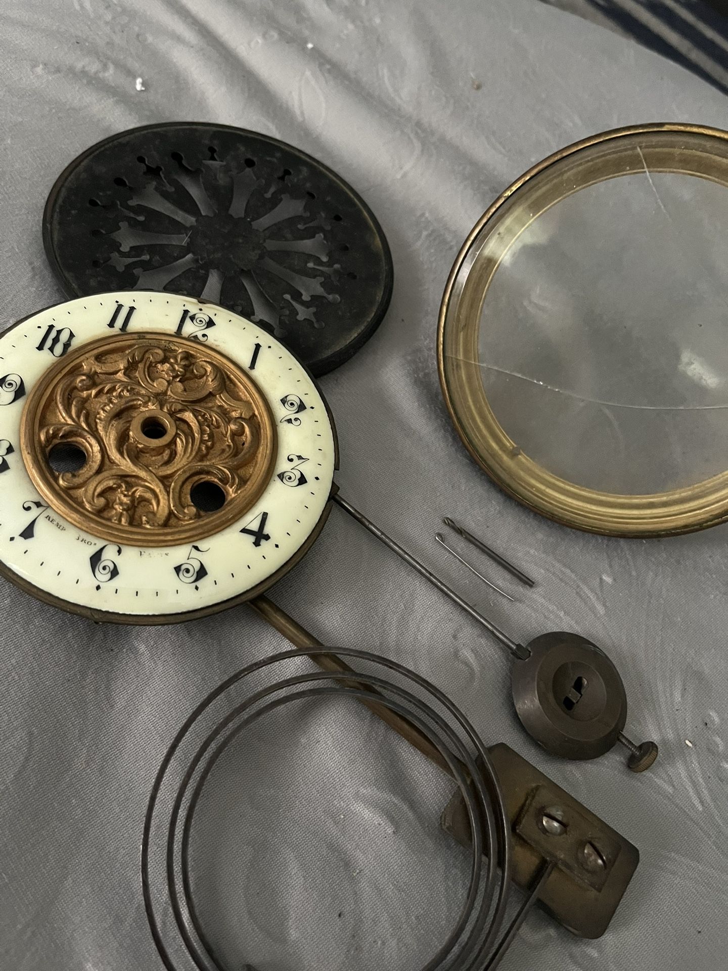 Ornate Clock Face & Components - Kemp Porcelain