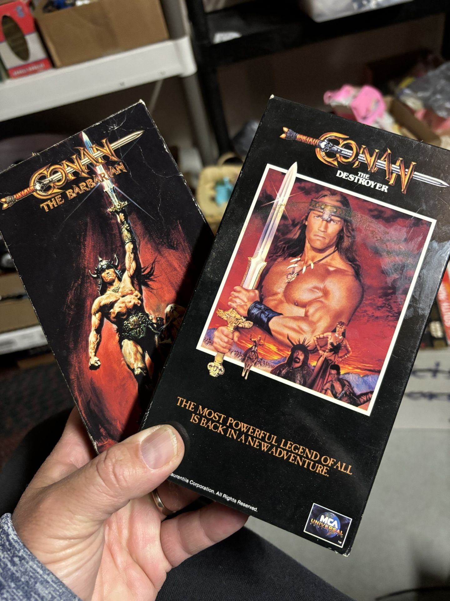 Conan The Barbarian & Conan The Destroyer On VHS.