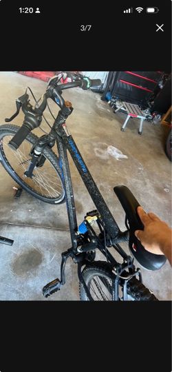 Black Mountain Bike with Blue Accents