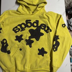 Yellow spider hoodie