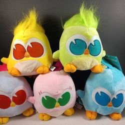 New Set of 5 Angry Birds Plush Hatchlings 6" each. Soft Animal Toys.