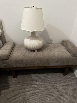 Taupe Upholstered Bench
