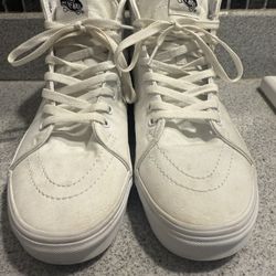 🔥 Vans Sk8-Hi – All White – Men’s Size 10