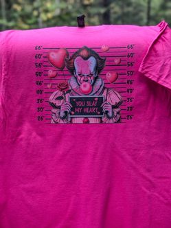 Hot Pink Clown Mugshot Graphic T-Shirt