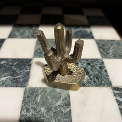 Vintage Bronze Saguaro Paperweight