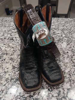 Genuine Alligator/Caiman Boots and Belt