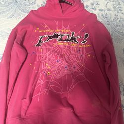 Pink spider hoodie