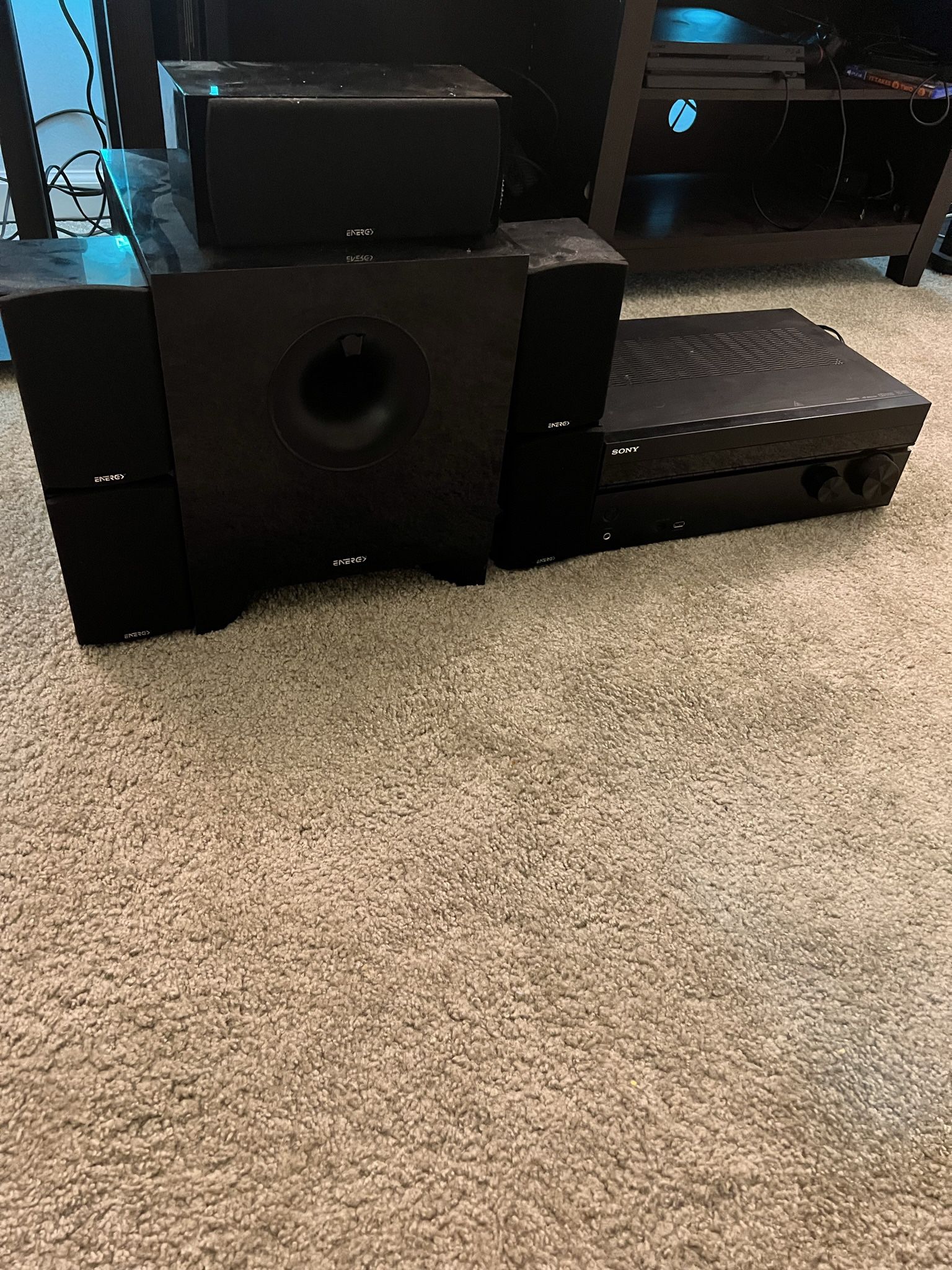Energy surround 5.1  sound system and Sony Receiver 