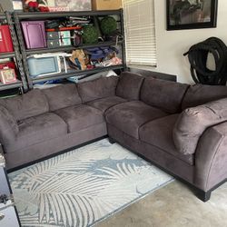 Cindy Crawford Home Metropolis Slate Sectional Couch