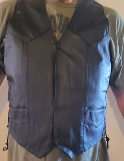 Mens Or Women's Lightweight Black Biker Vest