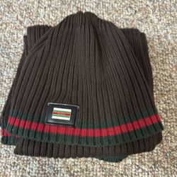 Brown Gucci Hat/scarf 