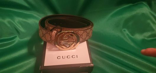 Gucci Belt Brown Gold Harware with Box