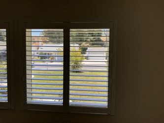 Wooden Door, Wooden Blind And Window