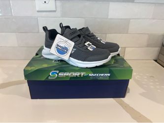 Sport by Skechers Kids' Spencer Sneakers in gray size 13