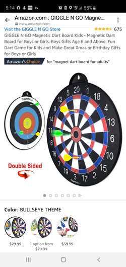 GIGGLE N GO Magnetic Dart Board Kids