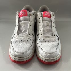 Nike Air Force 1 Sneakers Youth 5.5 White Pink Racer AO2296-101