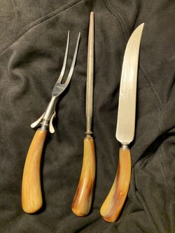 Genuine Horn Carving Set  REDUCED !