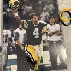 GREENBAY Brett Favre Poster 11x14 Bonus: Silicone 100 Years Wrist Bands