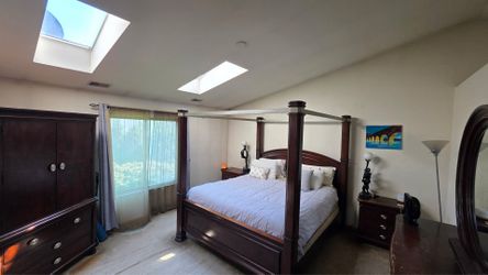 Complete King Size Canopy Bedroom Set in solid wood
