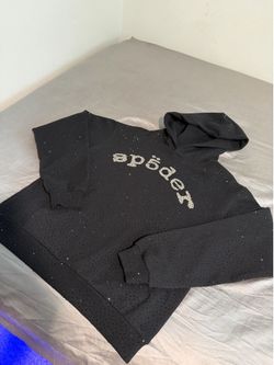 Rhinestone Sp5der AOP hoodie