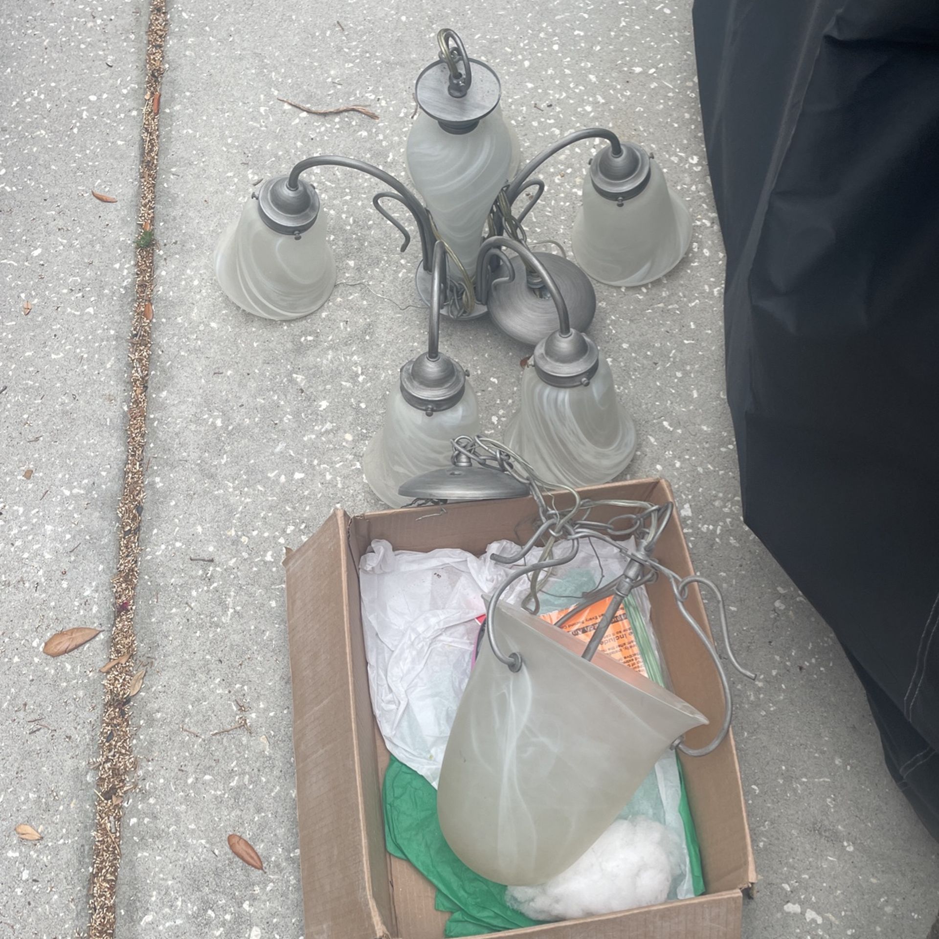 2 Hanging Pendant Chandelier Light Fixtures