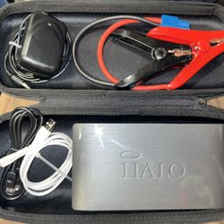 Halo Bolt 58830 Mwh Portable Phone Laptop Charger Car Jump Starter with AC Outlet - Grey