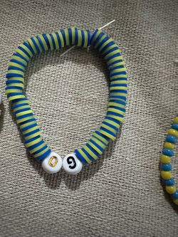 Handmade Clay Bead Stretch Bracelet