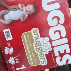 HUGE BOX OF HUGGIES 