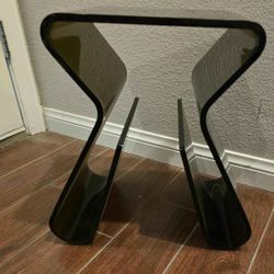 Vintage MCM Furniture Rare Mid Mod Smoky Acrylic End Tables