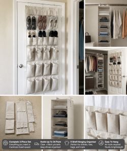 Target Brightroom Closet Organization Set – Hanging Shelves & Shoe Storage Bundle $45