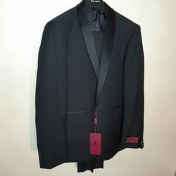 Renoir 201-1 Men's Slim Fit 2-Piece Shawl Lapel Tuxedo Suit