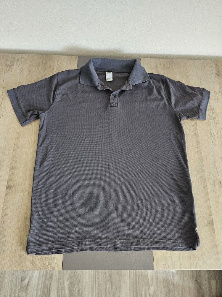 Helly Hansen Short Sleeve Men’s Gray Golf Polo Shirt Size Large