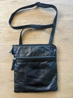 Latico Black Leather Crossbody Bag