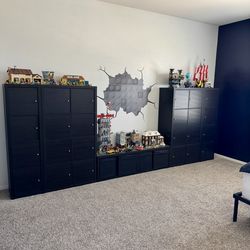 Huge IKEA KALLAX Shelving Set