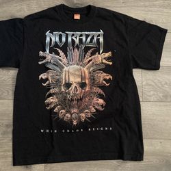 No Raza T-shirt When Chaos Reigns Death Metal Dark Rock Chile Tour Band Concert