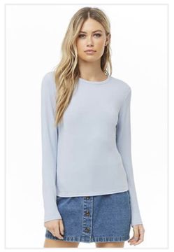 New! Blue Long Sleeve Top Sz Large