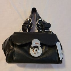 Metro7 Purse (Small/Black/Faux Leather/Doctor Bag)