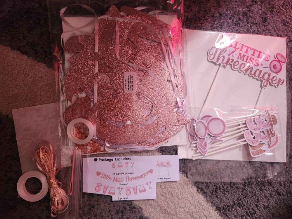 Little Miss Threenager Party Supplies