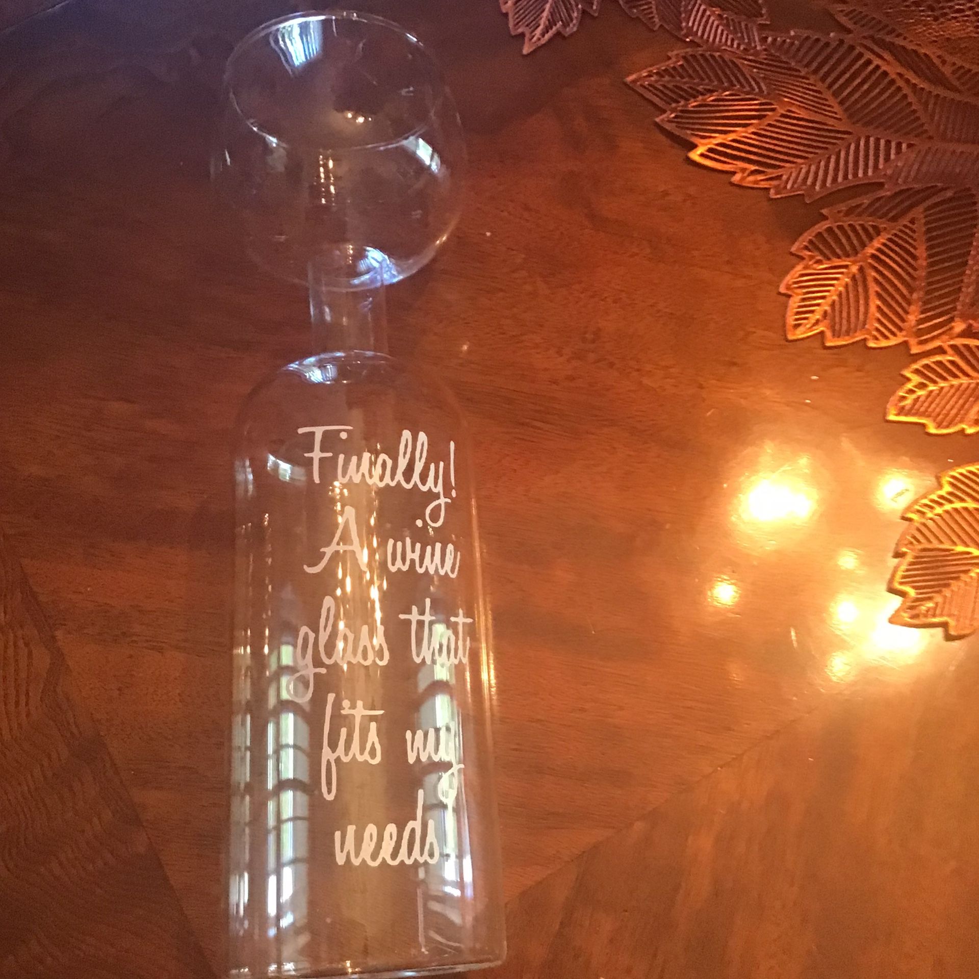 “ Finally A Wine Glass That Fits My Needs “ Unique Wine Bottle Shaped Wine Glass