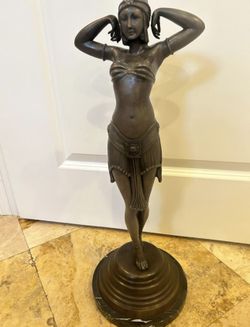Bronze sculpture figure scarab dancer
