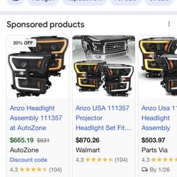 Ford F-150 15-17 Projector Headlights 