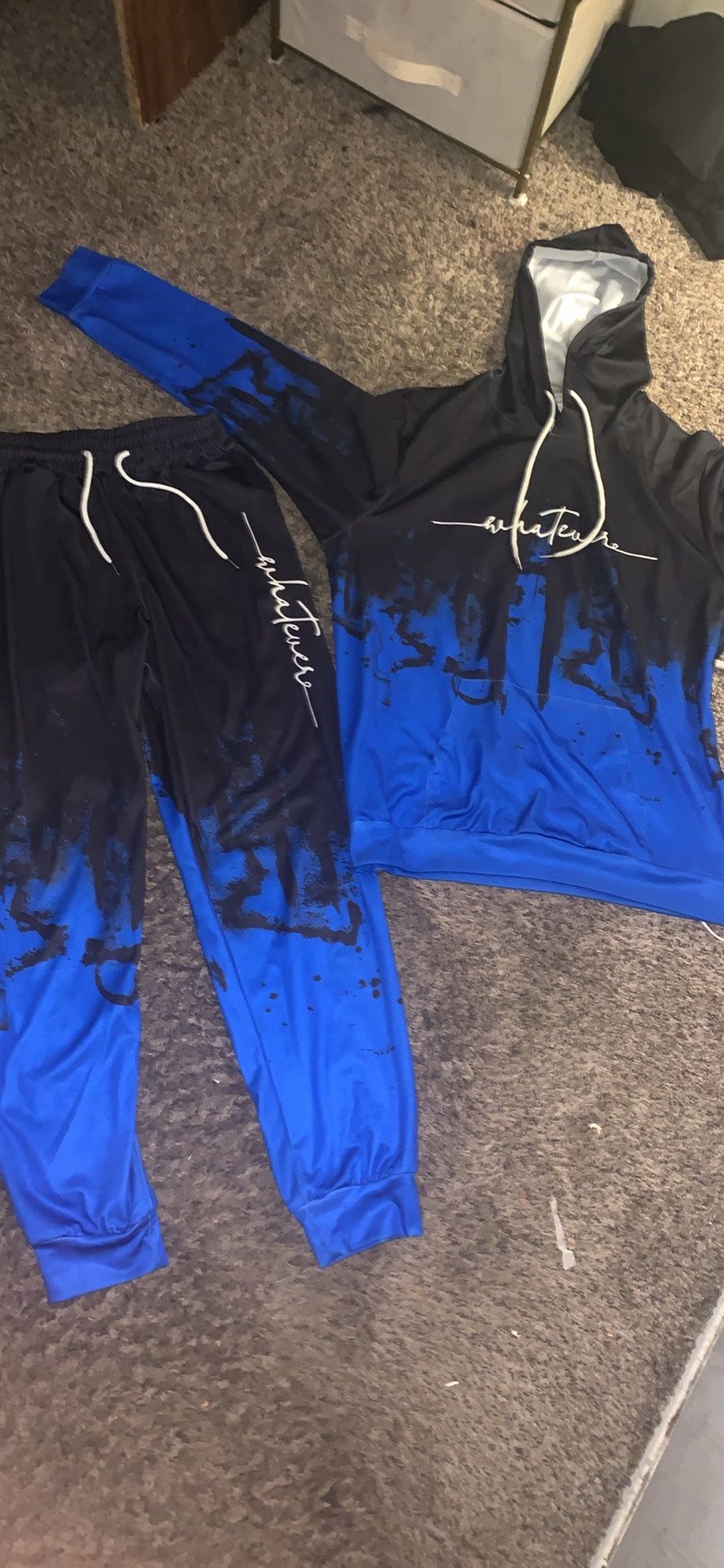 ombre hoodie And Sweatpants Set