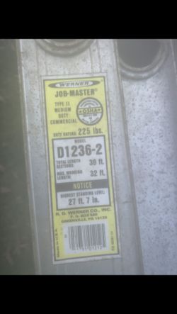 Werner 36 Ft. Type II Aluminum Extension Ladder