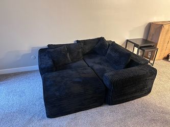 All black Low Boneless couch