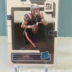 Bailey Zappe Donruss Rated Rookie Base