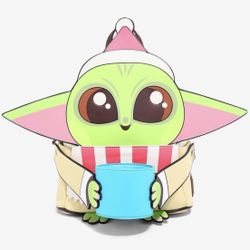 Loungefly Star Wars The Mandolorian Child Santa Grogu Holiday Mug Mini Backpack